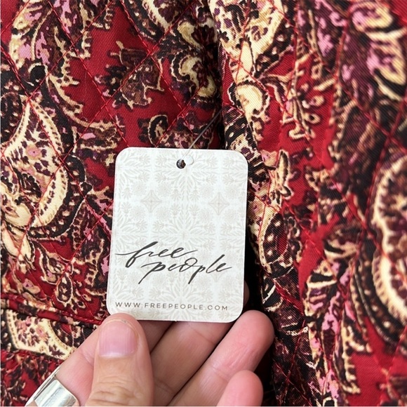 NWT Free People Zoey Floral Printed Snap Closure Quilted Patchwork Jacket XS - Picture 13 of 15